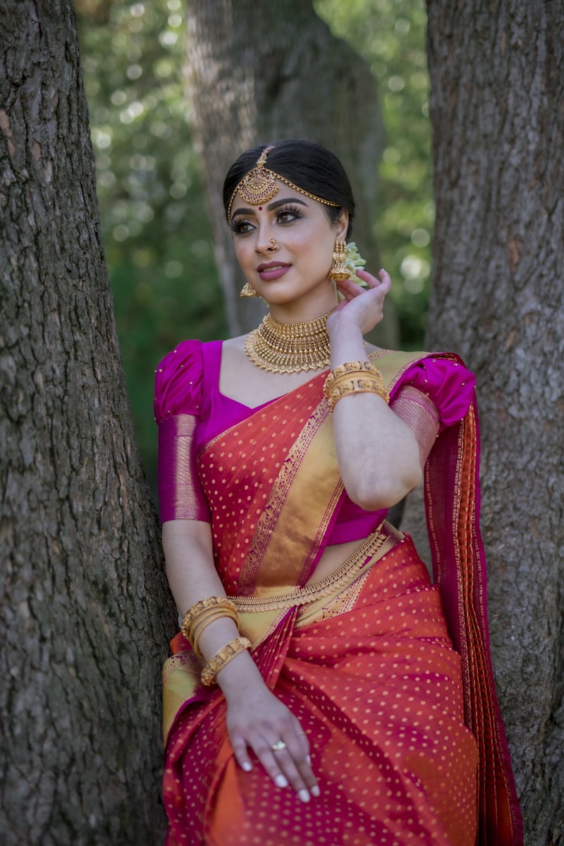 Nazaakat Rose Tissue Silk Saree